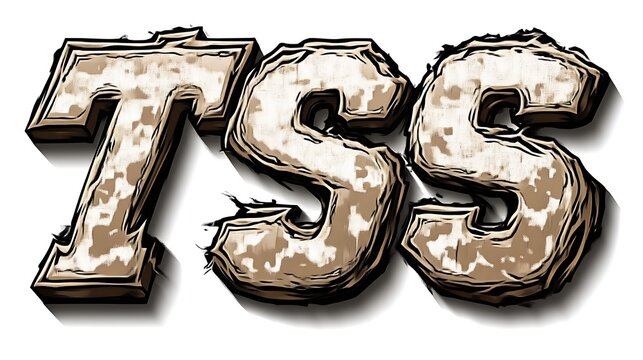 Stone textured letters form the word TSS