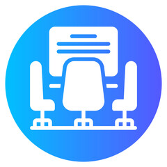 meeting room gradient icon