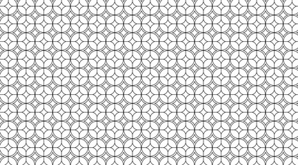 Circular shape vector background pattern design | Pattern design with geometric shape with circle, line, diamond with black color | Seamless modern pattern background