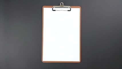 Clipboard with Blank paper and pen Office Writing Mockup Supplies Document Notepad Paperwork Organization Business Tool