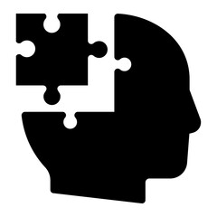 problem solving glyph icon