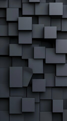 Dark Gray 3D Cube Abstract Background