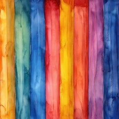 Naklejka premium A colorful painting of a rainbow with a book in the middle