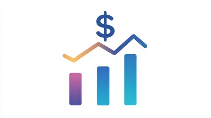 Obraz premium Analyzing financial trends and growth metrics business environment graphic representation