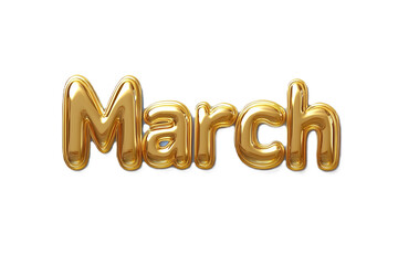 3D Gold Balloon March,  