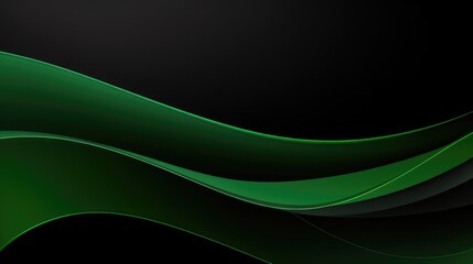A smooth, flowing green wave design against a dark background, ideal for digital graphics.