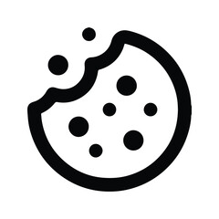 Biscuit icon. Cake Icon Illustration Vector. Bitten Biscuits. Crispy Biscuits.