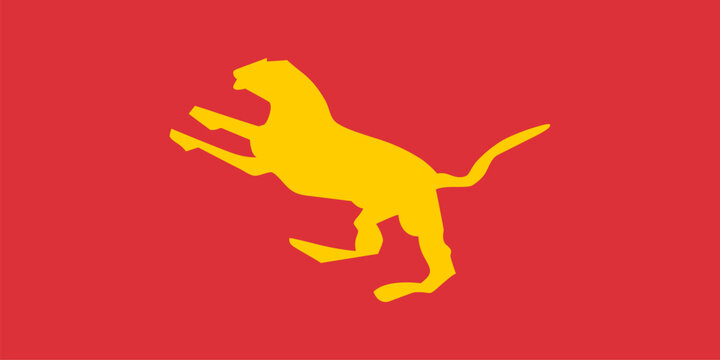 Flag of Kedah (1821 - 1912). Vector illustration