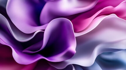 Fototapeta premium Abstract Purple and Pink Waves: A Serene Digital Art