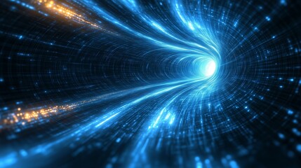 Fototapeta premium A Captivating Glimpse into a Futuristic Light Tunnel Design