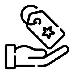 brand identity line icon