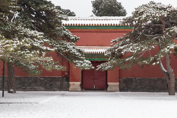 snow view of Forbidden City