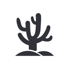 Cactus plant solid icons, minimalist vector illustration ,simple transparent graphic element .Isolated on white background