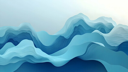 Abstract blue wave background vector presentation design illustration on a white background. 