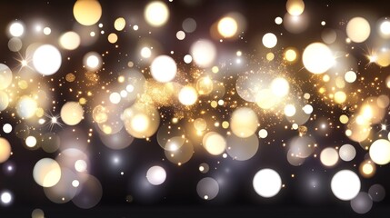 Sparkling Golden Lights Festive Background Design (5)