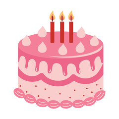 Birthday cake with candles