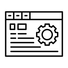 Fototapeta premium SEO Outline Style Icon