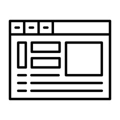 Website Outline Style Icon