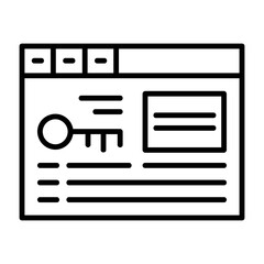 Keywords Outline Style Icon