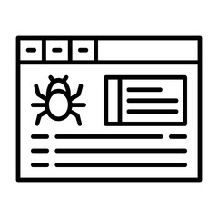 Crawling Outline Style Icon