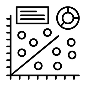 Scatter plot Outline Style Icon