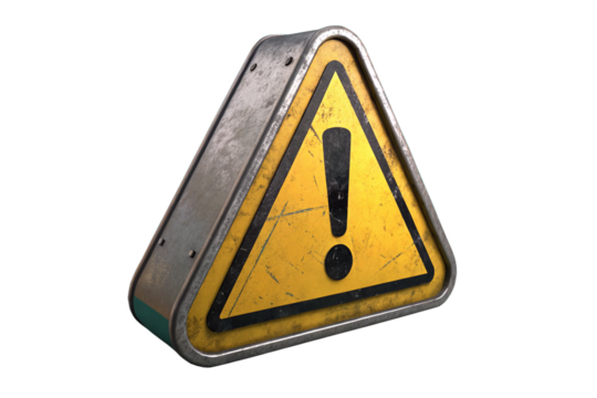 warning sign isolated