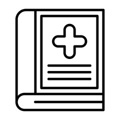 Obraz premium Medical book Outline Style Icon