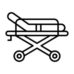 Stretcher Outline Style Icon