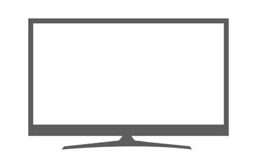 LED TV Icon Set – Vector Illustrations of Television Screen, Smart TV, Flat Screen Display, Multimedia, Home Entertainment, Electronics, Apps, UI/UX Design Elements