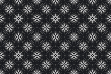 Monochrome Batik Classic Seamless Pattern