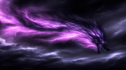 Storm Dragon Purple Lightning Creature of the Clouds