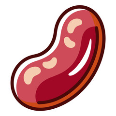kidney beans icon design