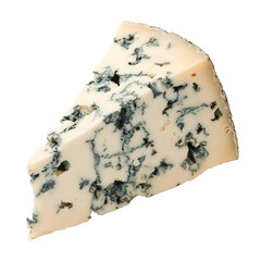 blue cheese on white background
