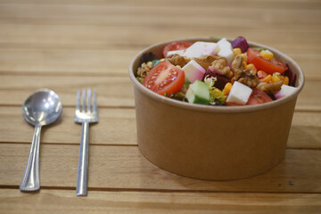 A Fresh and Colorful Salad Bowl Filled with Nutritious Vegetables and Grains