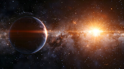A Mesmerizing Starlight Journey: Proxima Centauri and Home Planet Earth in Contrast