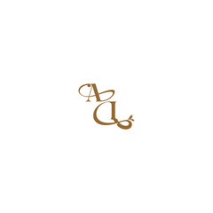 monogram wedding concept initial leaf line AI modern organic logo letter