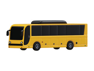 Bus icon 3d render concept of public bus transport vehicle icon vector illustration