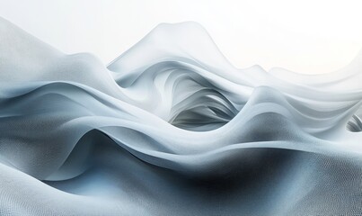 Obraz premium Abstract waves, futuristic design, 3d render, Generative AI