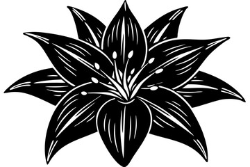 
A simple Flower shape with short spikers cartoon style, vector illustration