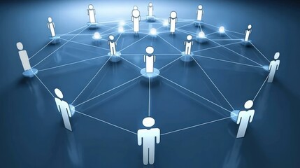 Network illustrating interconnected people and global communication