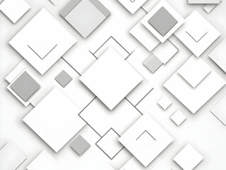 Abstract 3D White Square Background