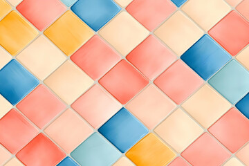 Pastel Diamond Tile Illustration