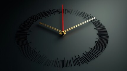 Modern clock showing time, dark background, deadline concept