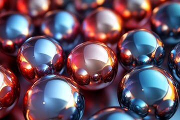 Abstract spheres, minimalist design, 3d render, Generative AI