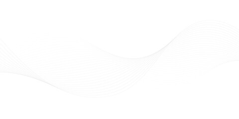 Undulate gray wave swirl. frequency soundwave; twisted curve lines with blend effect. Technology, data science, geometric border pattern.Isolated on white background. Vector illustration 