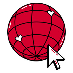 Internet, cyberspace and world wide web globe