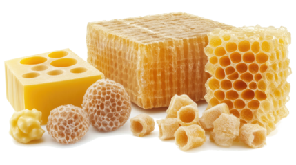 Thermal Insulation Materials on Clear Background Generative AI