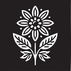 A delicate and elegant flower pattern icon, perfect for adding a touch of beauty and nature to your designs. Ideal for backgrounds, branding, packaging, or decorative elements.