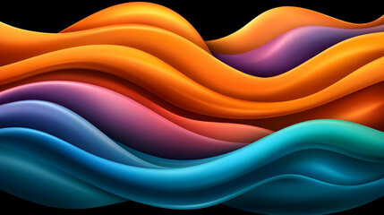 Abstract 3D Wave Background