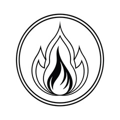 fire icon on button